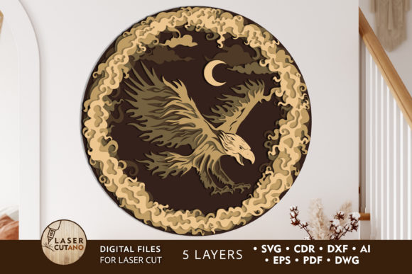 Download Eagle - 4th of JULY Multilayer Cut Files - Multilayer cut files Collection