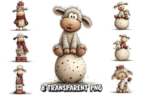 Download 8 Cute Whimsical Easter Lamb PNG - Premium Resources