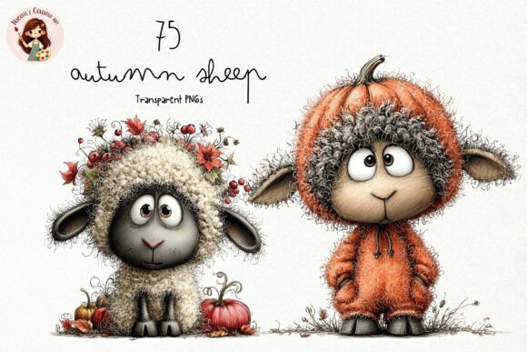 Download Cute Autumn Fuzzy Sheep PNG Clipart - Sheep png Collection